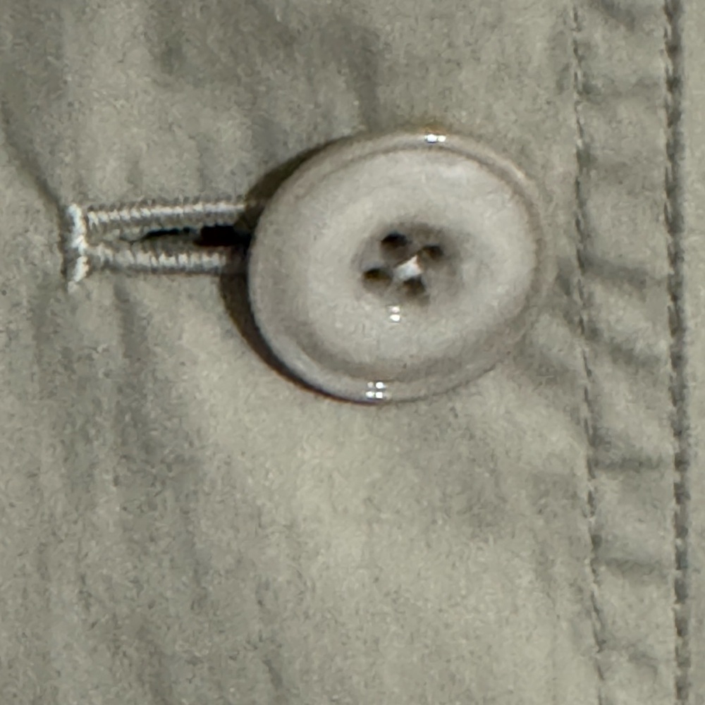 Massimo Dutti Army Green Jacket Blazer Relaxed Fit Fray Hem Pockets M Casual - Picture 7 of 12